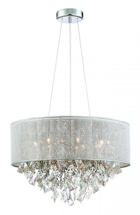 Zeev Lighting Pax 1 Light Drum Shade Chandelier Model: CD10202-7-CH