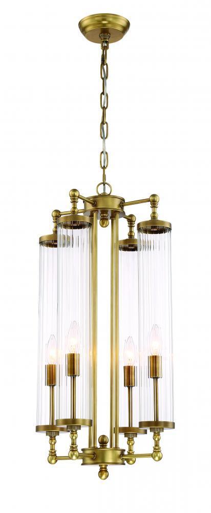 Zeev Lighting Regis 1 Light Candle Pendant Model: P30068-4-AGB
