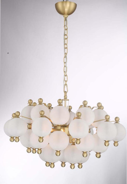 Zeev Lighting Rondure 1 Light Down Chandelier Model: CD10174/10/PB