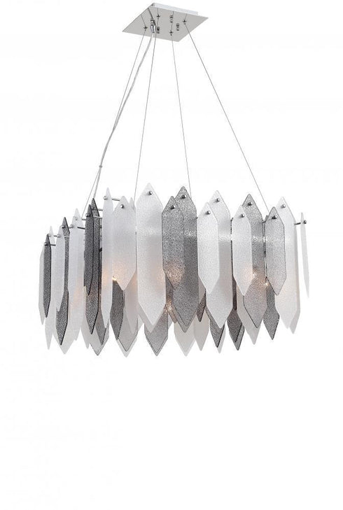 Zeev Lighting Stratus 8 Light Drum Shade Chandelier Model: CD10097-8-CH-ABF