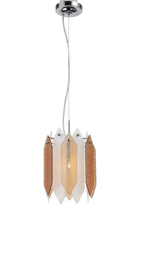 Zeev Lighting Stratus 1 Light Down Mini Pendant Model: MP40026-1-CH-ABF