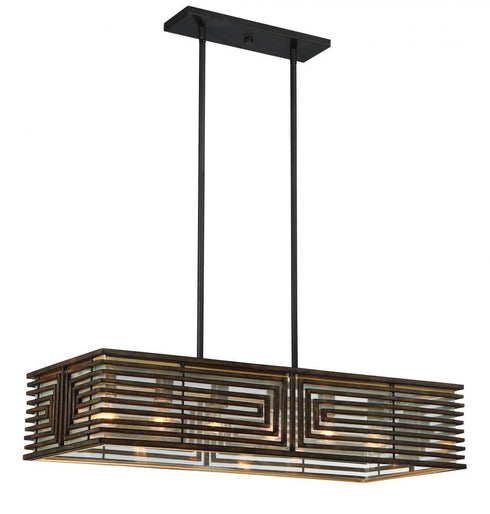 Zeev Lighting Vicis 8 Light Down Chandelier Model: CD10122-8-BZ-WD