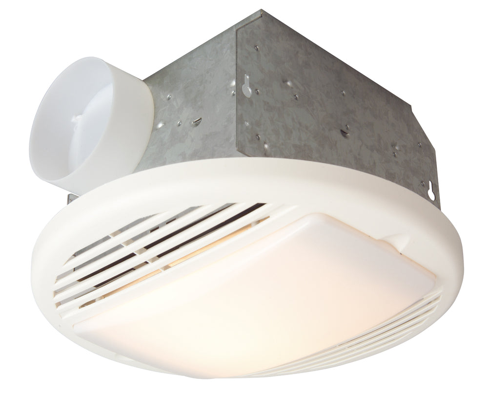 Craftmade Builder Ventilation 70 CFM Vent With Light in White Finish M ...